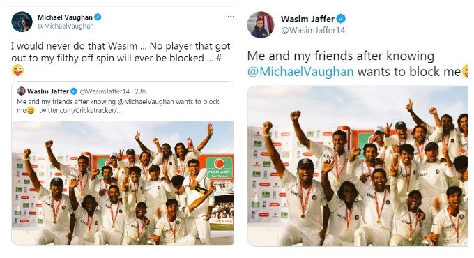 No cease-fire on funny tweet banters between Vaughan and Wasim Jaffer