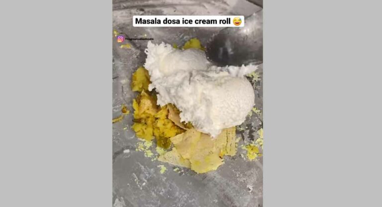 Watch: Masala Dosa ice cream roll grosses out internet users